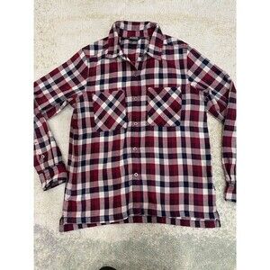 Outdoor Research Size Medium Women's Flannel Button Up Shirt - Red Blue